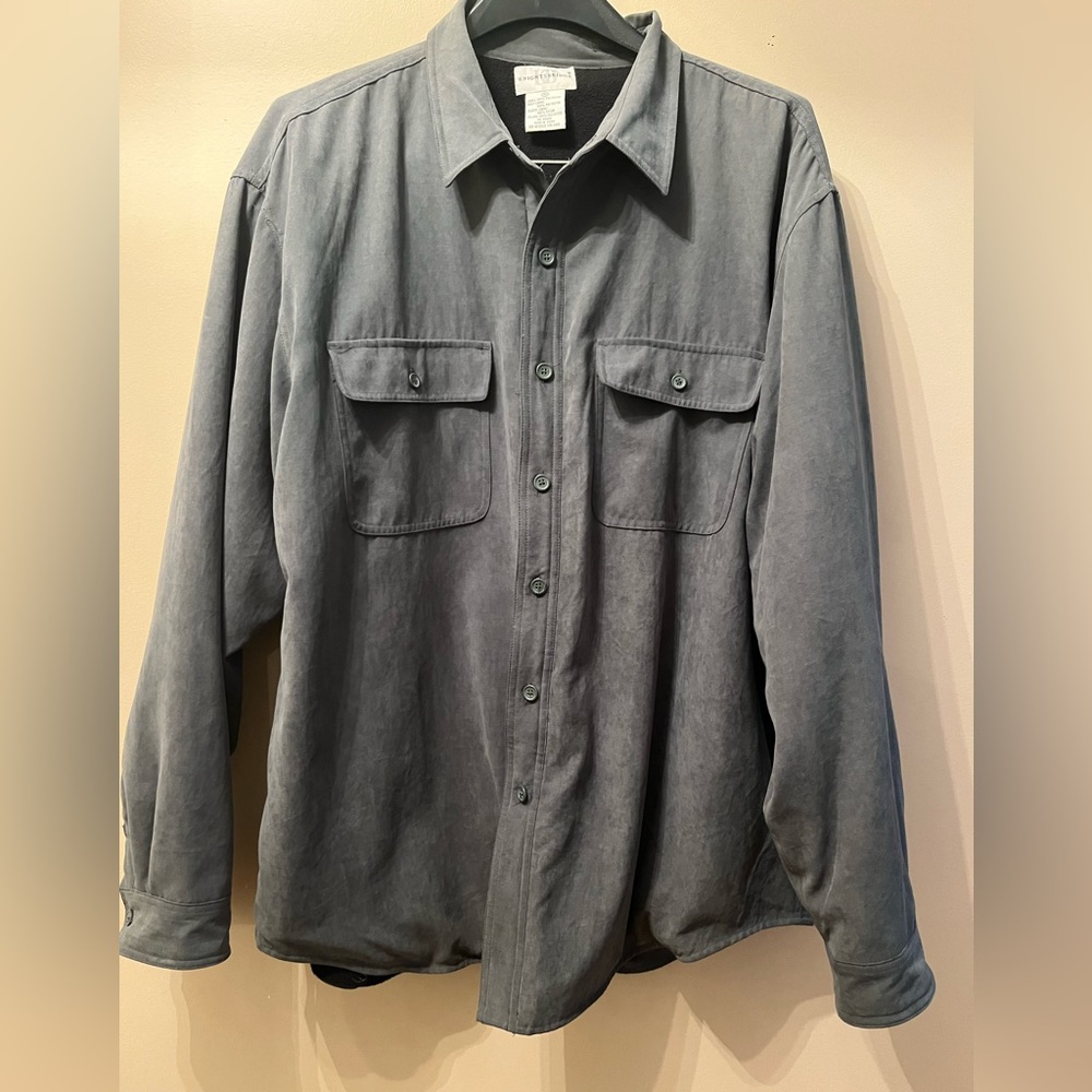 KnightsBridge Heavy Brushed Suede Lined Shirt (Dark Green)